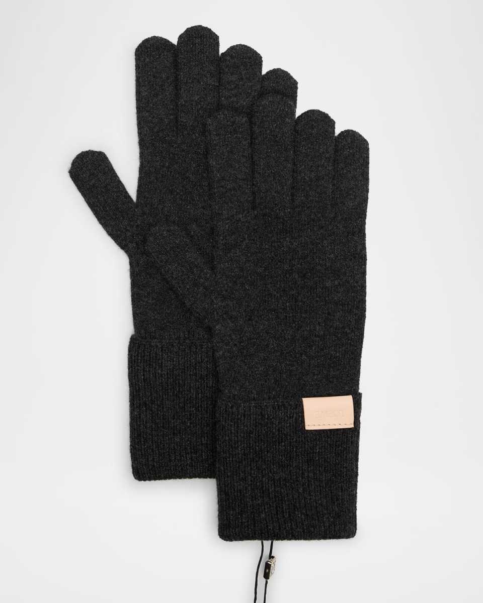 Cashmere Gloves W/ Logo Patch